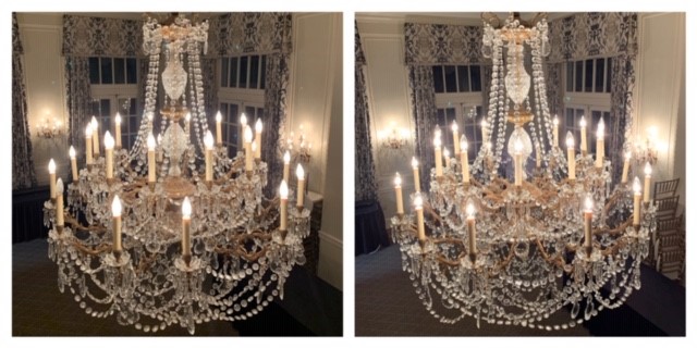 We clean chandeliers of all sizes